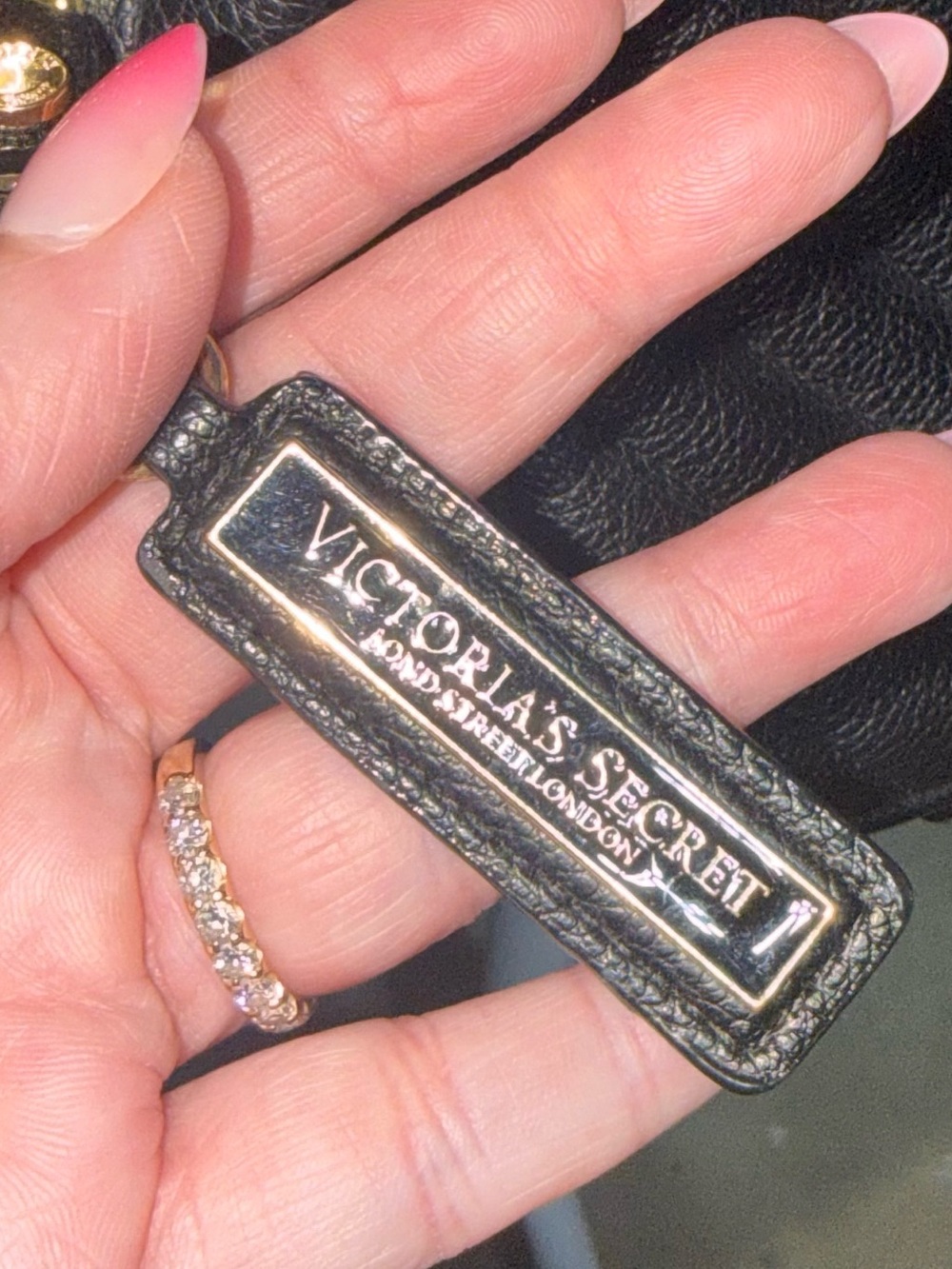 Victoria Secret Black Quilted Crossbody Bag with Gold Chain Accent - Picture 5 of 9